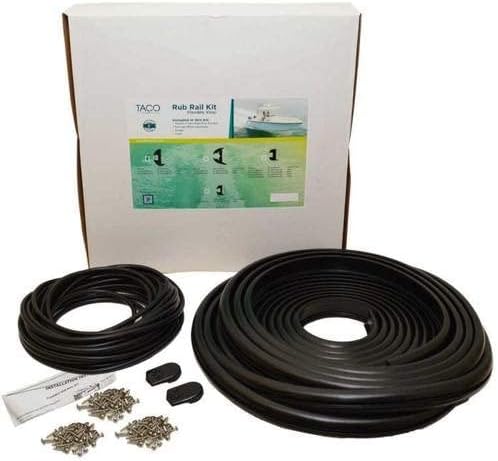 Taco Flex Vinyl Rub Rail Kit 1 7/8 x 70' Black with Black Insert