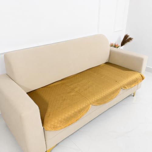 Image of Homerz Premium 'Surya Series' Sofa Cover | Stylish Sofa Protector | Net Fabric | Anti-Stain & Washable Slip Cover Exact Size Antislip (New Jerry Chikku, 5 (3+1+1) Seater, Only Seat Cover)