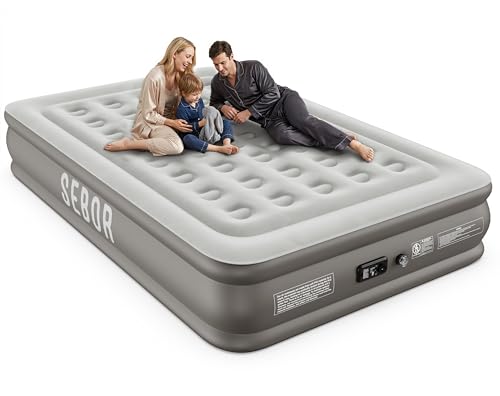 Sebor Queen Air Mattress with Built-in Pump, 13