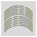 fasdjk Felgenreflexband Motorrad Aufkleber Äußere Felge Aufkleber Reifenfolie Bordüre Reflektierende Aufkleber Dekoration Aufkleber Für Kawasaki ER-6F ER6F Er6f (Color : 2 Style B Green)