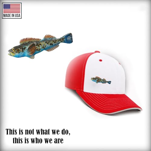 Blue Lingcod Fish Pin, Hand Painted, SP065B, 2”, Ling Cod, Buffalo Cod, Cultus Cod, Blue Lingcod, Ling, Lapel, Hat, Pins, Brooch, Jewelry, Gift, 100% Handmade in the USA, Over 200 Fish Designs Available.4