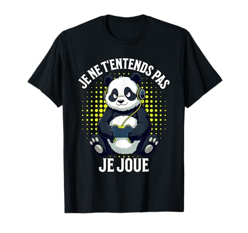 jeux video Panda gaming garçon gamer T-Shirt