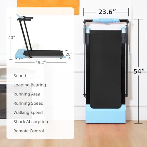 Caminadora plegable portátil con control remoto miniatura 6