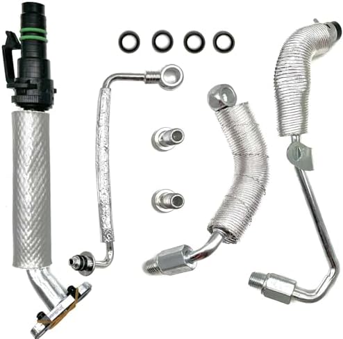 CSMATEYEAH 4Pcs Turbo Oil Return Drain Oil Feed Pipe Kit Compatible with Buick Encore 2013-2019 Chevy Cruze Sonic Trax 1.4L L4 Replaces 55567067 55568031 55587854 55592600