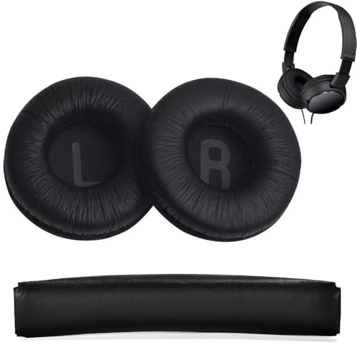 Yedek Köpük Kulak Pedleri; 70 mm (Siyah), 1 Çift Kulaklık Pedi ve 1 Kafa Bandı Jbl Tune600 T500BT T450 T450BT JR300BT için Bellek Köpüklü