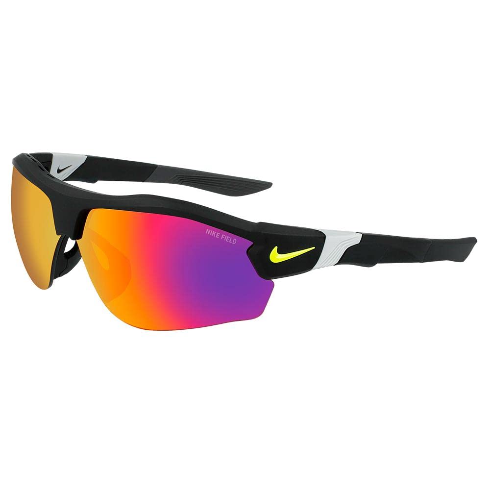 NIKE Show X3 Sunglasses, 013 Matte Black Volt Fiel, One Size Unisex