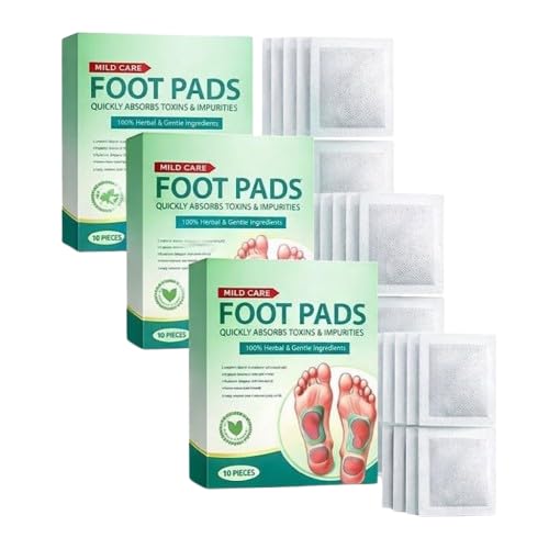Image of Skylike 100% Herbal and Gentle Ingredient Detox Foot Pads, Natural Ingredients for Sleep Aid Pain Relief, Toxin Removal (Pack of 3)