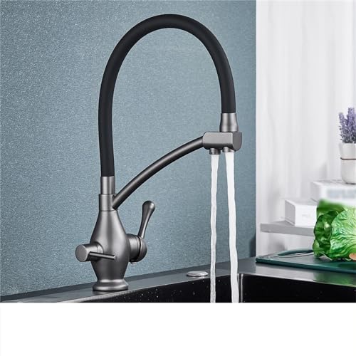 Robinet de cuisine 2 en 1 eau pure instantanée mitigeur pivotant