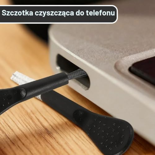 WeddHuis 1 zestaw do czyszczenia smartfonów USB C, szczotki do czyszczenia telefonu, zatyczka przeciwpyłowa do złącza, głośnika i mikrofonu