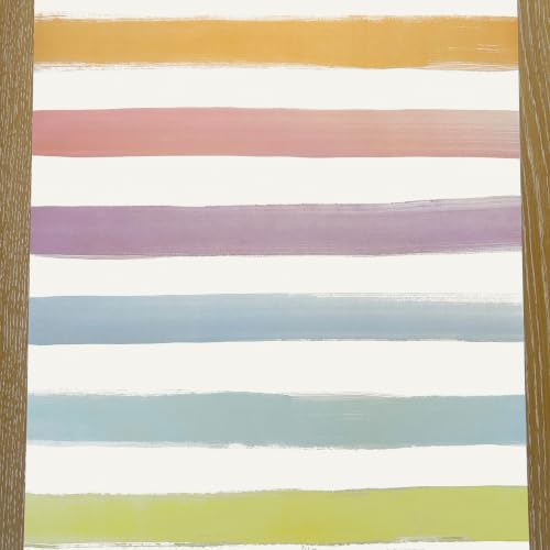 Striped Paper Table Runner - Disposable Table Runner Roll for Parties