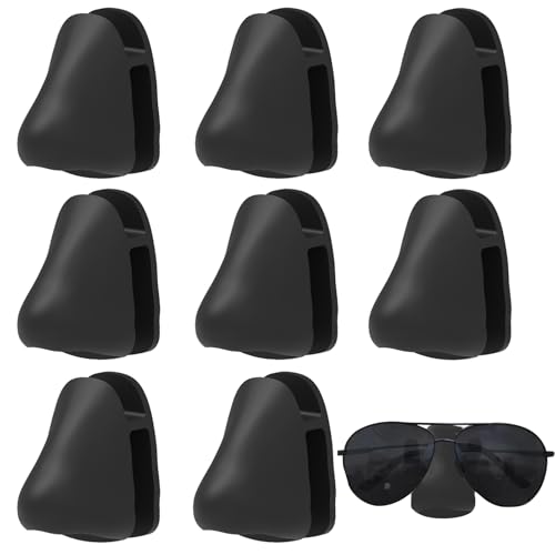 Brillenhalter Wand - 8 Stück Selbstklebender Brillenaufbewahrung - Schwarz Sonnenbrillen Halter - Brillenablage Aufbewahrung Organizer für Zuhause Badezimmer Wand