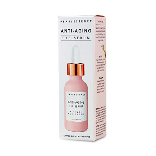 Pearlesssence Anti-Aging Eye Serum (Retinol + Collagen) - Helps Reduce Fine Lines & Wrinkles | Gentle & Lightweight Formula | Plumps & Tightens | Made In Usa & Free (1Oz) #TOP4