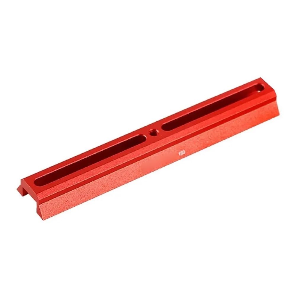 Placa de cola de milano roja de 180 mm con anillo de montaje y tornillos 6