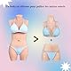 Minaky Silikon Brüste Brustformen 3-Punkt Bodysuit Realistisch Brustplatte mit Katheter für Transgender Crossdresser-Insertable Version C Cup,Gelb