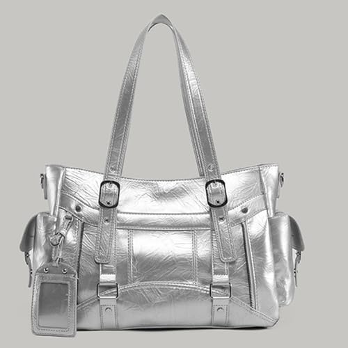 Sac à bandoulière en cuir PU avec sangle réglable et grand volume