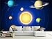 Produktbild Tapete Fototapete 3D Effekt Tapeten Wandbild 200 * 150Cm Erde Planet Mars Des Kosmischen Sonnensystems 3D Wandaufkleber Wandsticker Wandtattoo Poster Kinderzimmer Wandbild Geschenk Dekoration