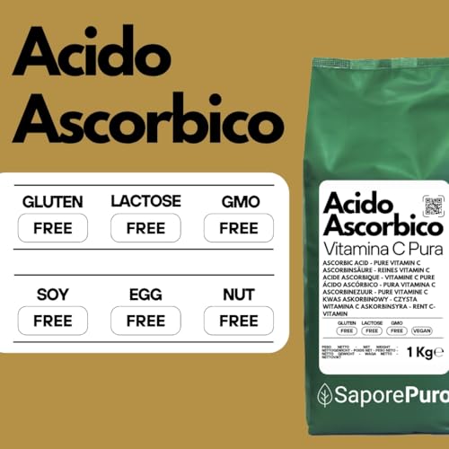 Acido ascorbico puro - Vitamina C in polvere - 1 Kg - 4