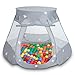 Produktbild Selonis Baby Spielzelt Mit Plastikbällen Zelt 105X90cm/100 Bälle Plastikkugel Kinder, Grau:Gelb-Grün-Blau-Rot-Orange