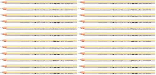 STABILO - Dreikant-Buntstift - Trio dick - 2x 12er Pack - weiß