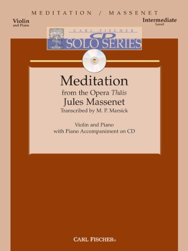 Meditation from the Opera Thais - Intermediate - Violin & Piano - BK/CD