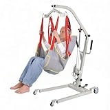 Electric Patient Lift, Folding Electric Patient Lift for Home Travel and Healthcare Efficient 510lbs Electrics Body Lightweight Transfer Lifts, Plug-in Operations, Includes Full Body Mesh Sling