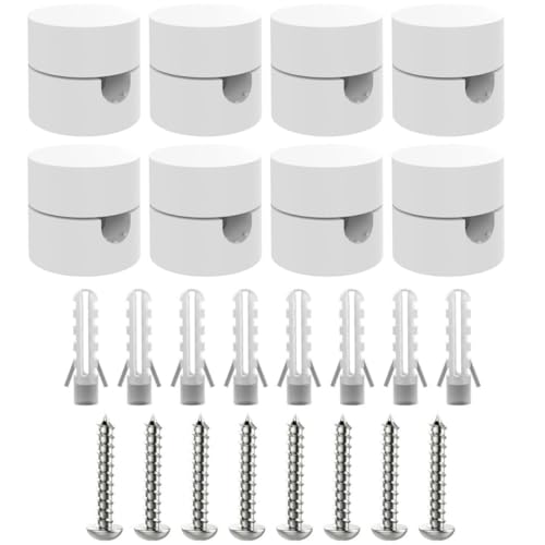 OASHISU 8 pz Decentratore da Soffitto per Cavi Elettrici, Decentratore a Soffitto, Decentratore Lampadario, Gancio da Soffitto o Parete, Decentratore Cavo Elettrico, Fermacavo [BIANCO, plastica ABS]