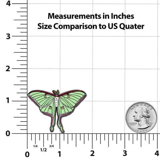 Broche Luna Moth en émail dur fer émail sans pierres grès