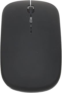 2.4GHz Wireless Rechargeable Silent Mouse for PC, Ultra Thin Ergonomic Portable Laptop Computer Mouse with 1600DPI Adjustable for Office, Home, Travel and Gaming (Black)
