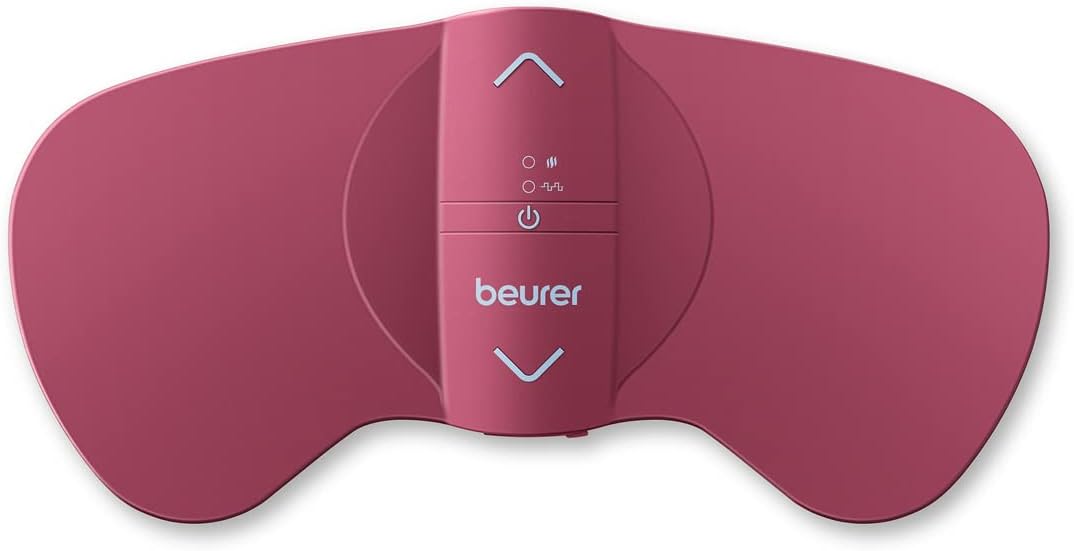 EM50 TENS Unit and Heating Pad - Portable Period Cramps Pain Relief, Rechargeable, Auto Shut-Off, 15 TENS Levels, Fast Heating, for Drug-Free Menstrual or Lower Back Pain Relief