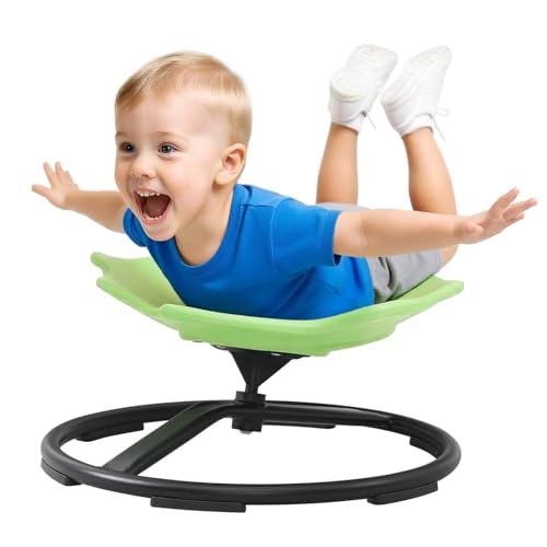 HAPPYMATY Sensory Spinning Chair for Kids with Autism & ADHD, Swivel Chair for Indoor/Outdoor Use, Sit and Spin Toys, Fish-Shaped Sensory Chairs for Autistic Children, Training Body Coordination