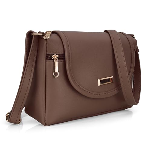 Image of J I ACCESSORIES Women's Stylish Crossbody Sling Bag - Elegant PU Leather Small Shoulder Purse with Adjustable Strap - Casual & Travel Handbag