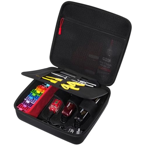 ProCase Hard Barber Accessories Case, Travel Bag for 3-4 Hair Clippers and Supplies, Trimmer Organizer Storage Box with DIY Dividers, Portable Holder for Men Razor Guard Grooming Kits -Black
