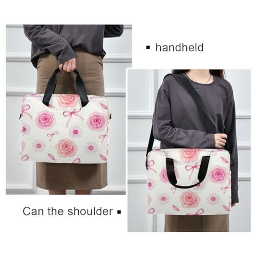 Maletín para portátil 15.6" rosa con flores miniatura 2