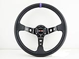 350mm Deep Dish Steering Wheel 6 Bolt Universal Custom (Purple)