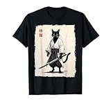 Samurai Cat Black Neko Japan Lover Katana Graphic
