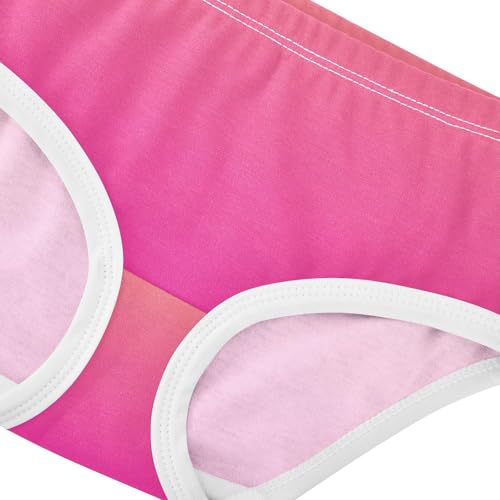 Joisal Cartoon Toddler Underwear Floral 2t Cotton Panties for Girl Coral Pink Fuchsia Gradient Briefs Underpants4