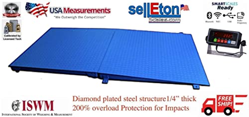 Selleton Ntep 4' X 4' (48'' X 48'') Floor Scale With Ramp 10,000 Lbs X 2 Lb/ Pallet Size #TOP2
