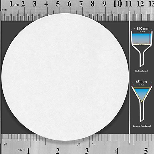 Image of Qualitative Filter Paper 11cm Lab Filter Paper for Chemistry, Standard Qualitative Grade 4-Fast Flow 110mm(Set of 3 x 100 Discs)