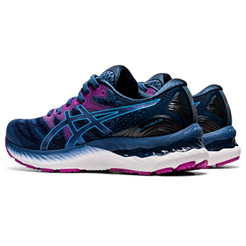 ASICS Women's Gel-Nimbus 23 Running Shoes, 9M, Grand Shark/Digital Aqua