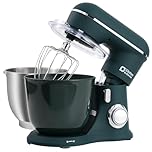 Kitchen in the box Stand Mixer, 4.5 L & 5 L Kitchen Mixer, 10+P Speed Dough Mixer with Dough Hook, Whisk and Beater,1300 W, Turquoise Green
