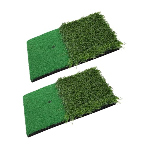 Tapis d'entraînement de golf portable avec structure durable et base stable 2 pièces