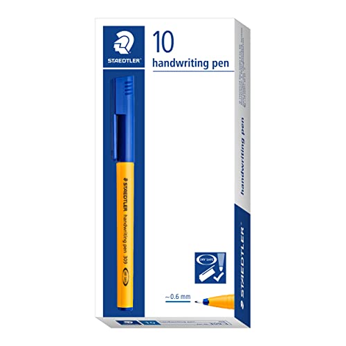 Staedtler 309-3 Handwriting Pen In Box Of 10 - Blue #TOP24