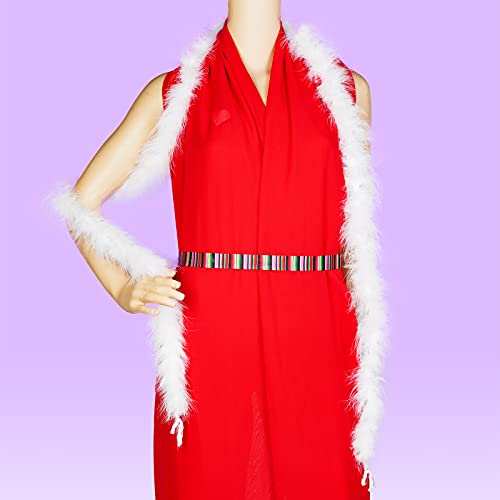 Dxhycc 6 Pieces 2 Yards Marabou Feather Boa For Crafts Wedding Party Halloween Costume Christmas Tree Decoration 20 Grams, White #TOP5