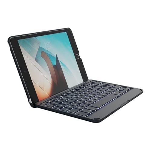 Zagg Folio - Bluetooth Tablet Keyboard - Backlit With 7 Colors - Made For Apple Ipad Mini 5 (7.9") - Charcoal #TOP4