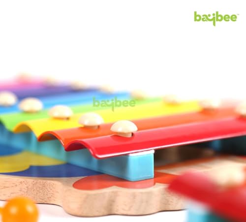 Image of Baybee Baby Musical Toy Xylophone Piano Set for Kids | Colorful Sound Keyboard Instrument for Early Learning, Motor Skills & Hand Eye Coordination | Educational Gift for Boys & Girls (Fox)