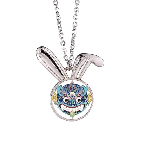 Collier pendentif tête de dragon chinois en métal sculpté traditionnel pour homme et femme