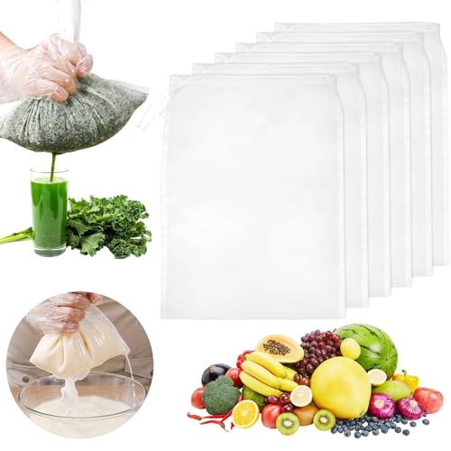 Garza Alimentare, Sacchetto Filtro, Filtrante Latte, Sacchetti Riutilizzabili Per Alimenti, Cheese Cloth Anti-calore per Filtrare Succo di Formaggio Tè Spezie, 3 Pezzi, 24 * 36cm