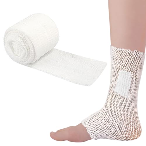 JUGUTA Bandage Medical Filet Élastique Tubulaire En Coton Élastique Pansement Retenue Pour Pansement 3.8Cm*2M
