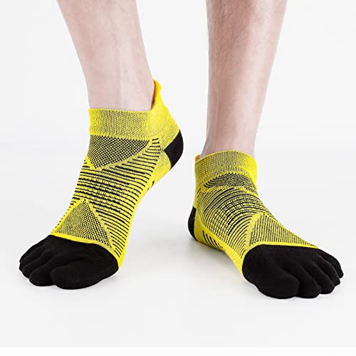 Toe Socks for Men and Women Five Finger No Show High Performance Athletic Running 3 Pairs3