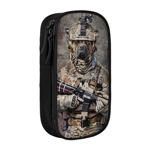 犬ペンケース 文具 ファッション 収納 筆袋 多功能 中の高校生 軽い量 男女通用 鉛筆の箱 学生 児童 誕生日 入学 贈り物 包 収納包 Black